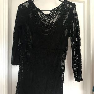 Express black lace dress